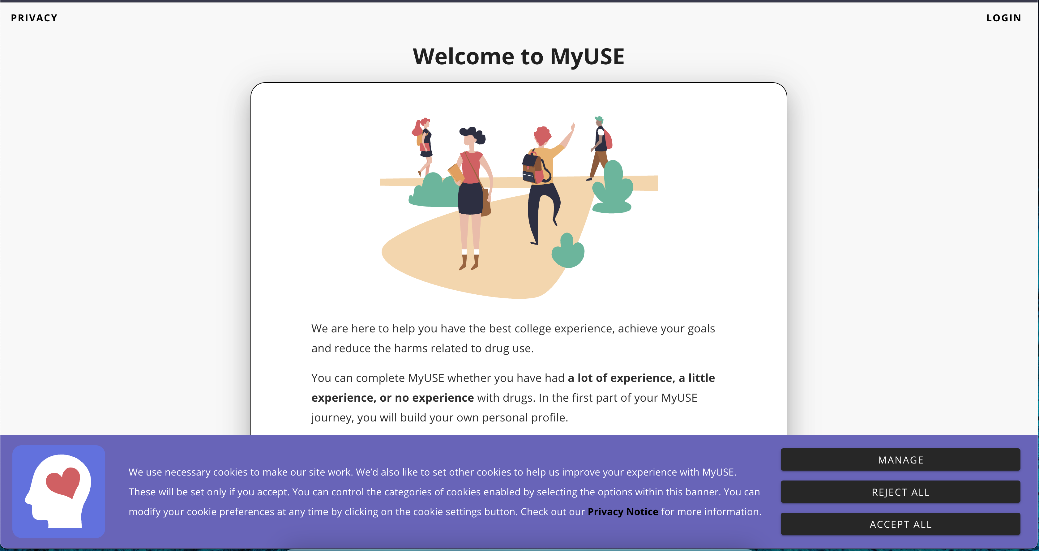 MyUSE supporting screenshot